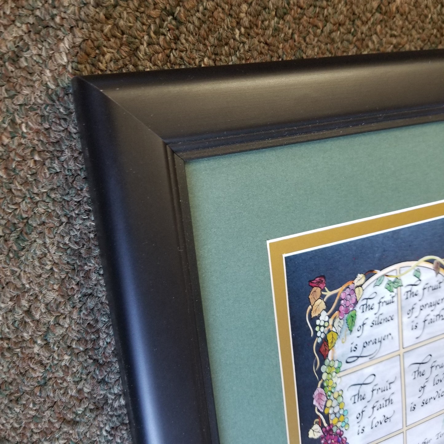 Mother Teresa Quote matted and framed picture