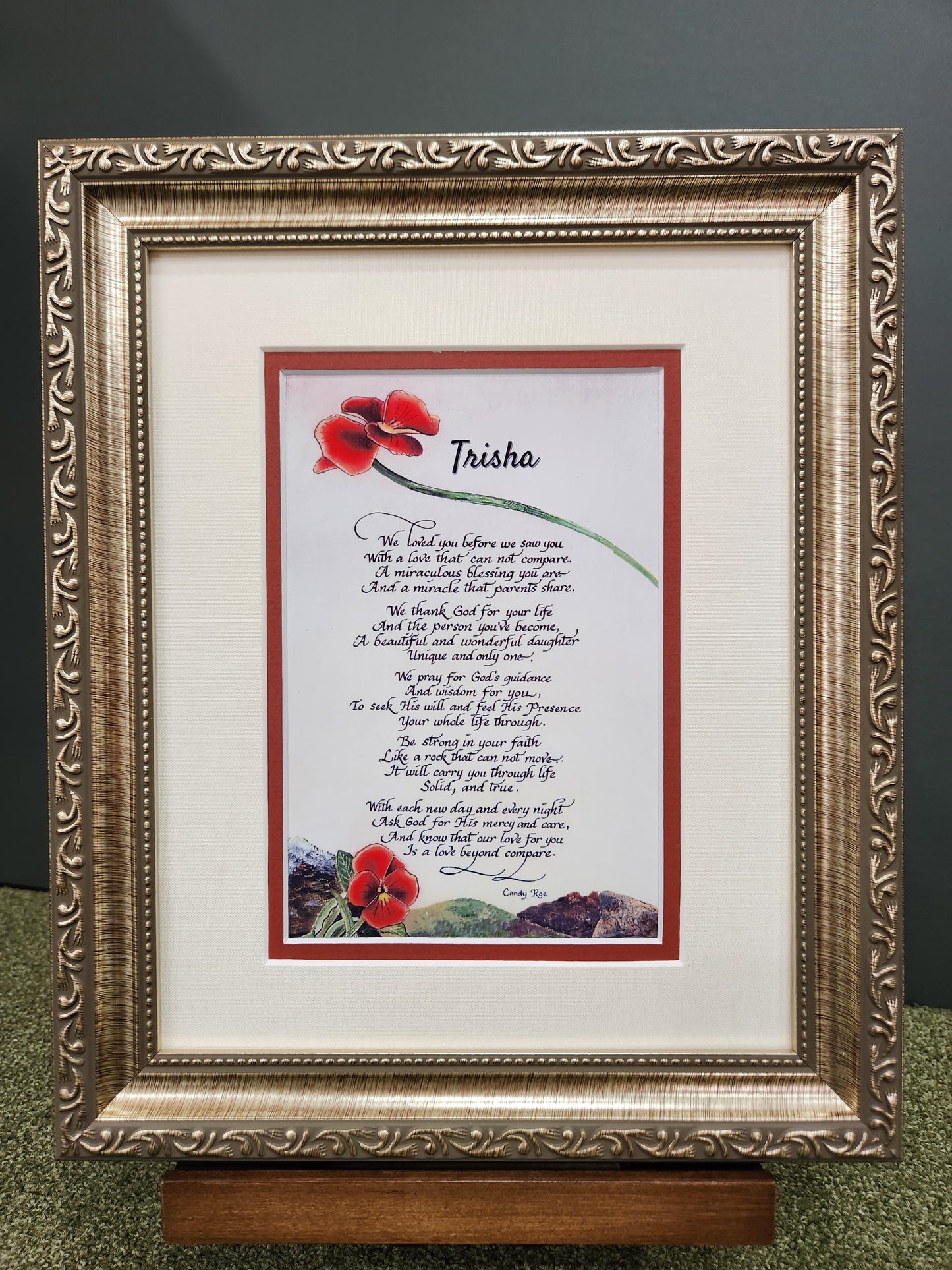 Poem for Daughter framed personalized poem