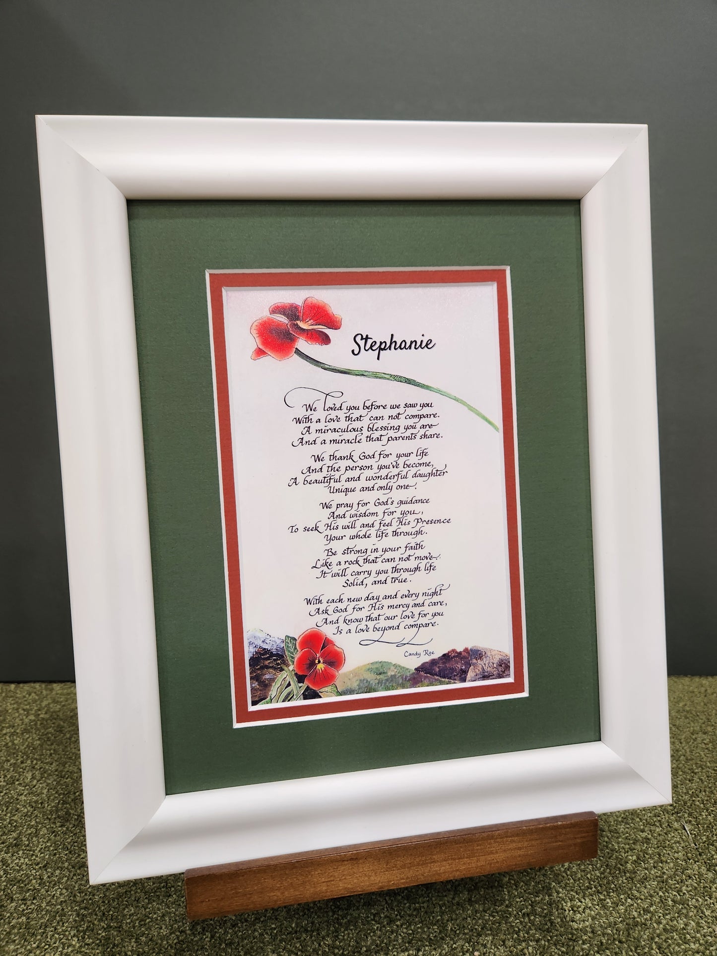 Poem for Daughter framed personalized poem