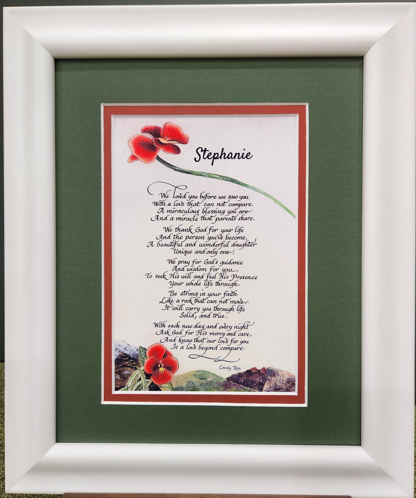 Poem for Daughter framed personalized poem