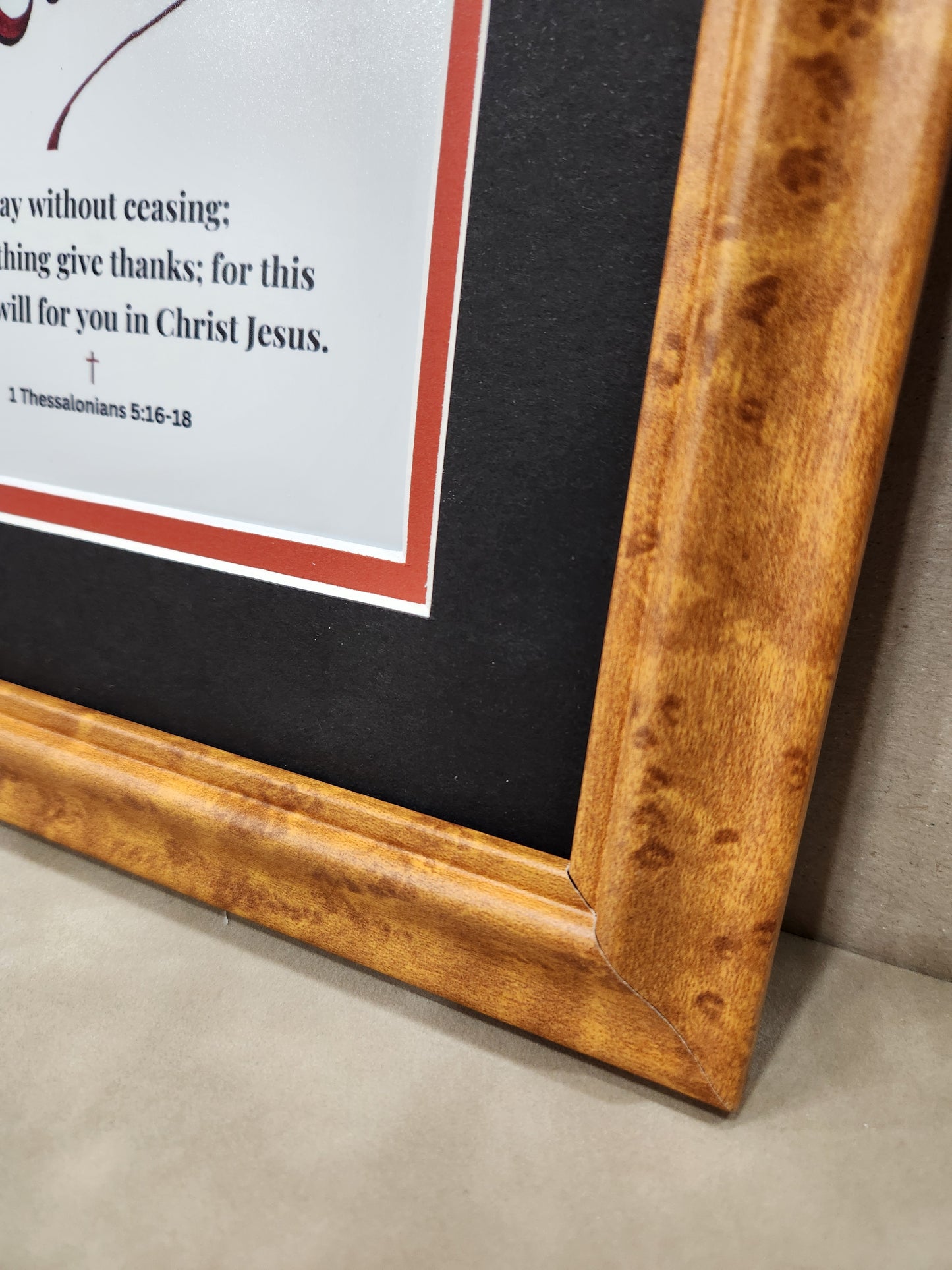 1 Thessalonians Rejoice Always custom framed Scripture verse