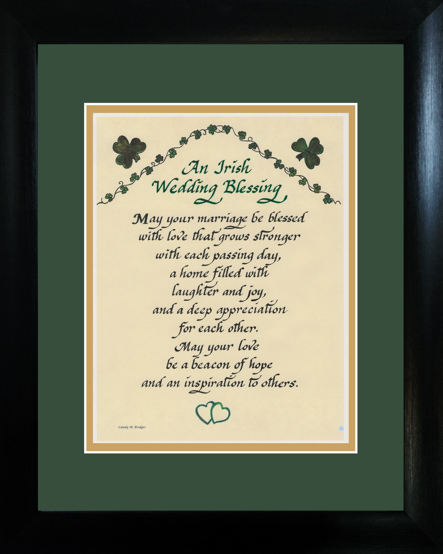 Framed Irish Wedding Marriage Blessing Personalized Framed Keepsake.